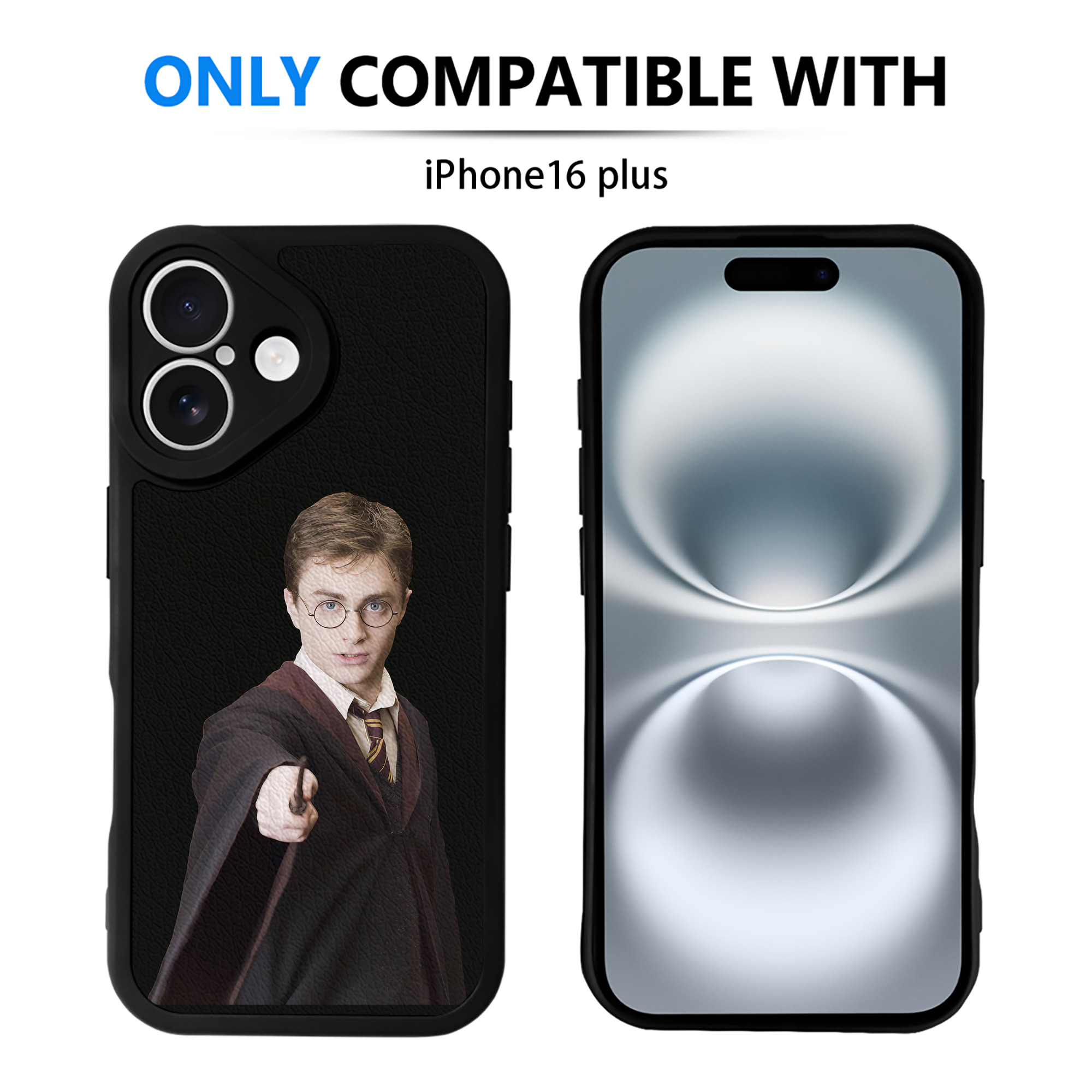 （画像用） Harry Potter ハリー・ポッターシリーズ 【iPhone 16シリーズ対応】シリコンスマホケース（レザー調） 材質：シリコン
